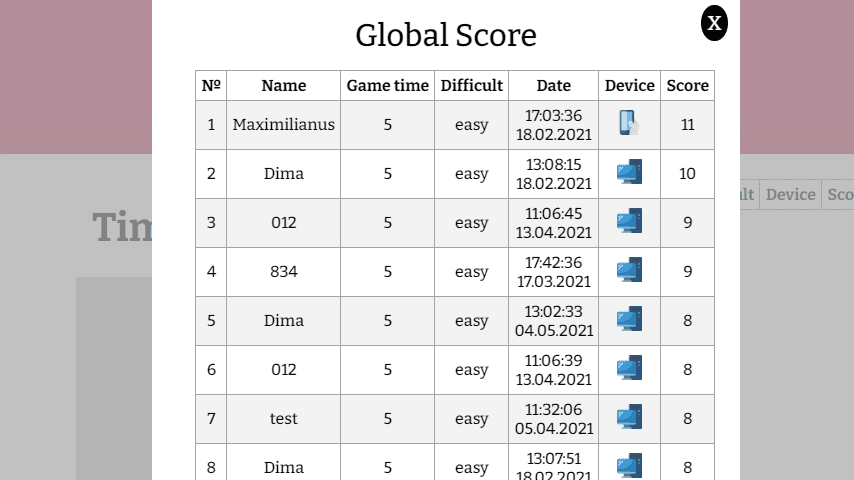 JavaScript Game
